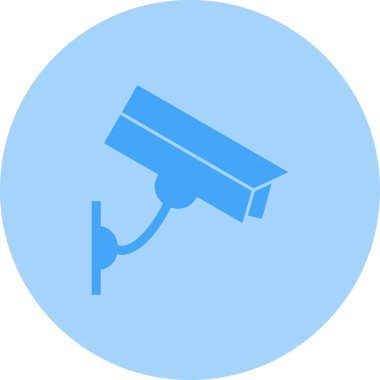 Güvenlik kamerası simgesi. düz tasarım biçimi.