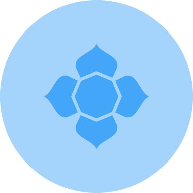 Bir çiçek simgesinin vektör illüstrasyonu