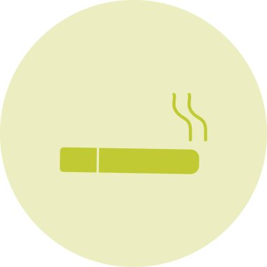 Sigara içiyorum. Web simgesi basit illüstrasyon