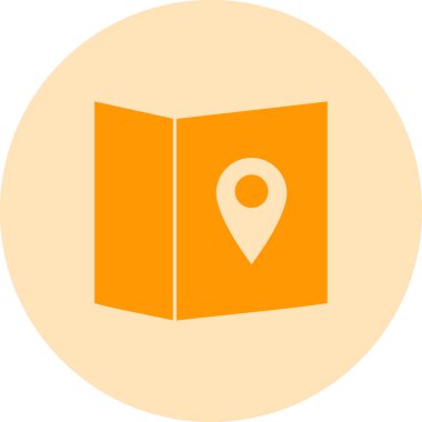 harita simgesi vektör illüstrasyonu