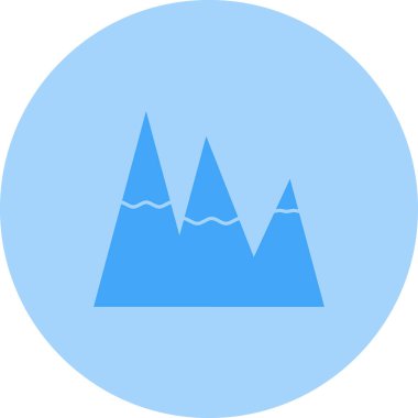 Dağlar. Web simgesi basit illüstrasyon