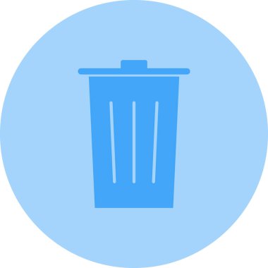 Çöp kutusu simgesi, basit tasarım