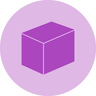 Küp. Web simgesi basit illüstrasyon