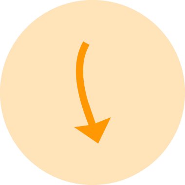 aşağı ok simgesi. Basit resimleme