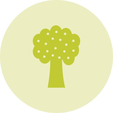 ağaçlar düz vektör simgesi