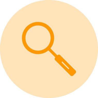 Büyüteç düz vektör simgesi