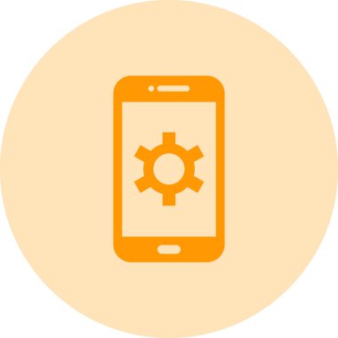 cep telefonu ayarı, illüstrasyon, vektör, beyaz arkaplan üzerinde.