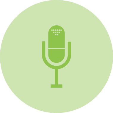 Mikrofon. Web simgesi basit illüstrasyon