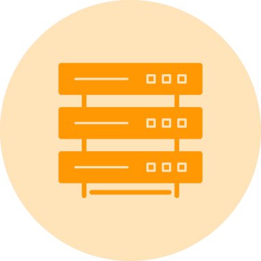 Sunucu. Web simgesi basit illüstrasyon