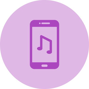akıllı telefon müzik çalar simgesi düz stil
