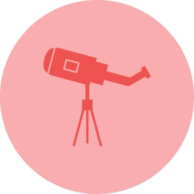 Teleskop. Web simgesi basit illüstrasyon