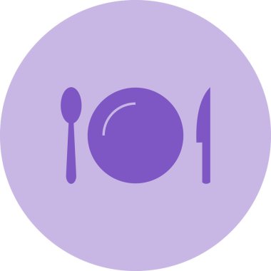 Tabak vektör resimli kaşık