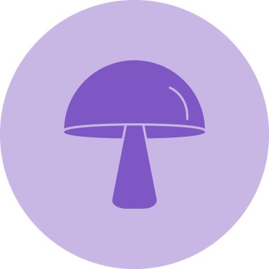 Mantar. Web simgesi basit illüstrasyon