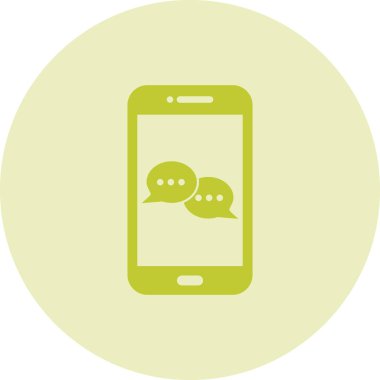 Mobil sohbet vektör simgesi