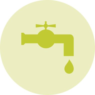 Su musluğu. Web simgesi basit illüstrasyon