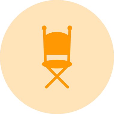 Sandalye Düz Vektör Simgesi