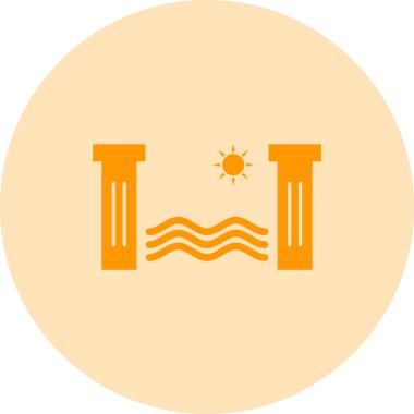 web ve mobil uygulaması tasarımı, güneş logo kavramı için beyaz arka plan üzerinde izole güneş simge vektör