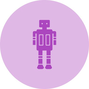 robot. Web simgesi basit illüstrasyon