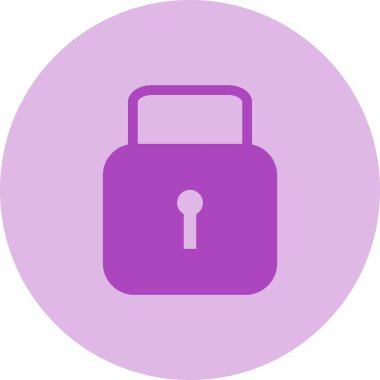 Kilit. Web simgesi basit illüstrasyon