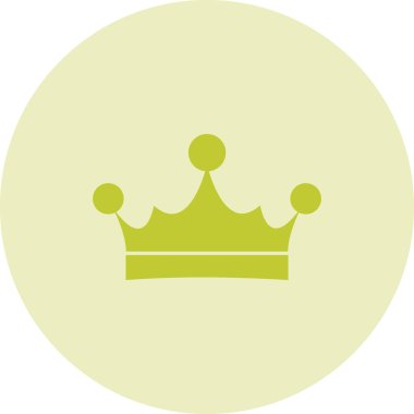 Taç. Web simgesi basit illüstrasyon