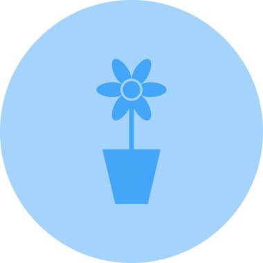 Çiçek. Web simgesi basit illüstrasyon