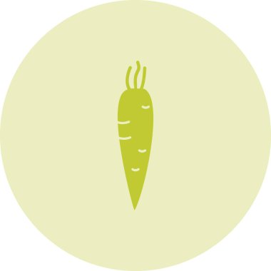 Havuç simgesi vektör illüstrasyonu