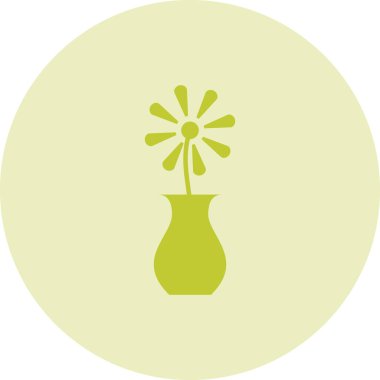 Çiçek simgesinin vektör illüstrasyonu