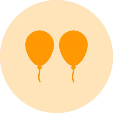 Balonlar düz simgesi, vektör, illüstrasyon