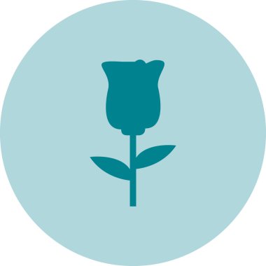 Güzel gül çizgisi ve doldurma simgesi