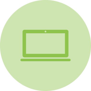 Dizüstü bilgisayar simgesi vektör çizimi