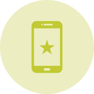 Yıldız ekran vektör resimli akıllı telefon