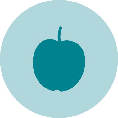 Elma. Web simgesi basit illüstrasyon