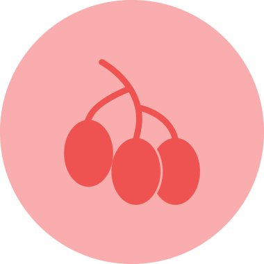 Kiraz. Web simgesi basit illüstrasyon