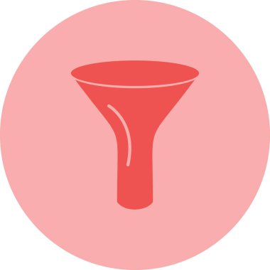 Tek bir izole edilmiş kırmızı yuvarlak simgenin vektör çizimi