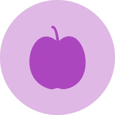 Elma. Web simgesi basit illüstrasyon