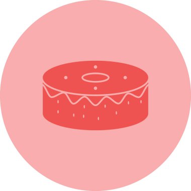 Kek. Web simgesi basit illüstrasyon