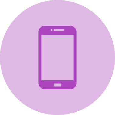 Soyut arkaplanda mobil simge izole edildi