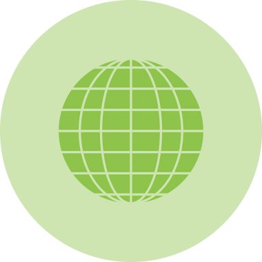 Dünya Gezegen Küresi ikon vektör çizimi