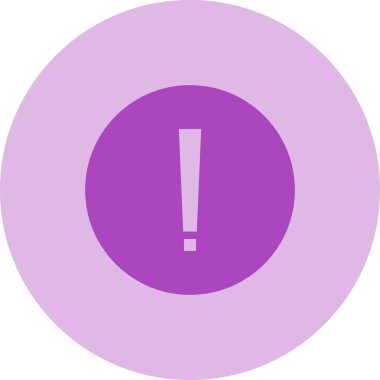 Düz biçimli uyarı ünlem simgesi