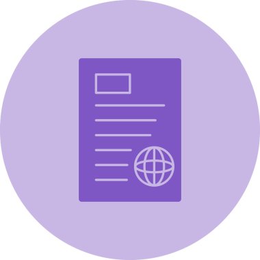Belgenin vektör illüstrasyonunun web simgesi