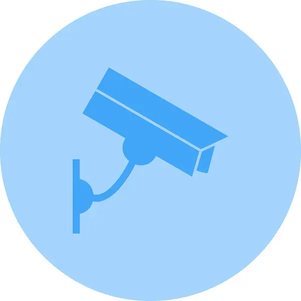 Security Camera Icon Flat Design Style — Stock Vector