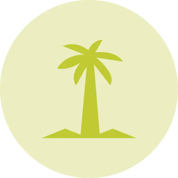 Palme Web Symbol Einfache Illustration — Stockvektor