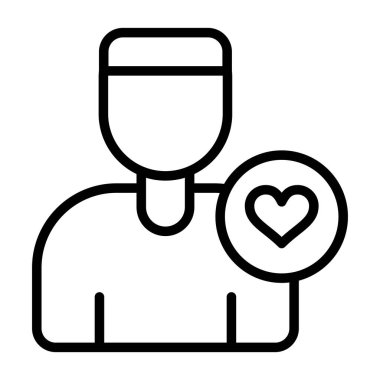 Kalp vektör satırı simgesi