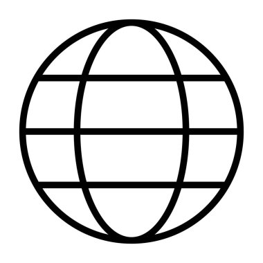 dünya vektör ince çizgi simgesi