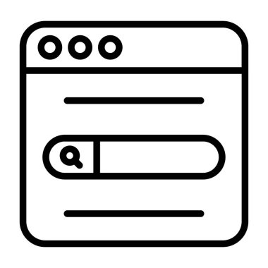 Web tarayıcı simgesi vektör illüstrasyonu