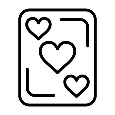 oyun kartları simgesi vektör çizimi çizimi