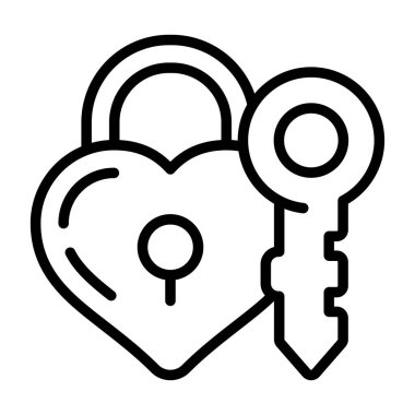 Asma kilit simgesi, basit vektör illüstrasyonu 