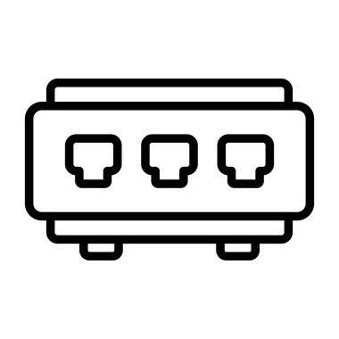 Otobüs vektör simgesi. Beyaz arkaplanda basit bir çizgi vektör çizimi. düzenlenebilir vuruş