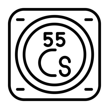 Metal kimyasal element ikon vektör çizimi