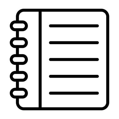 belge vektörü ince çizgi simgesi